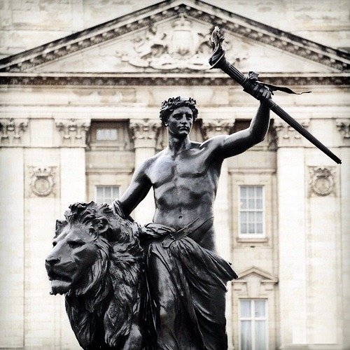 Statue of Progress by (Sir) Thomas Brock. Victoria Memorial, London..jpg